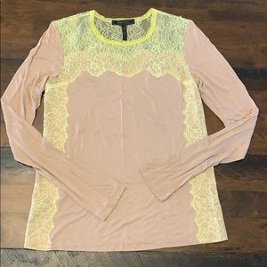 Beautiful BCBG Long Sleeve lace shirt